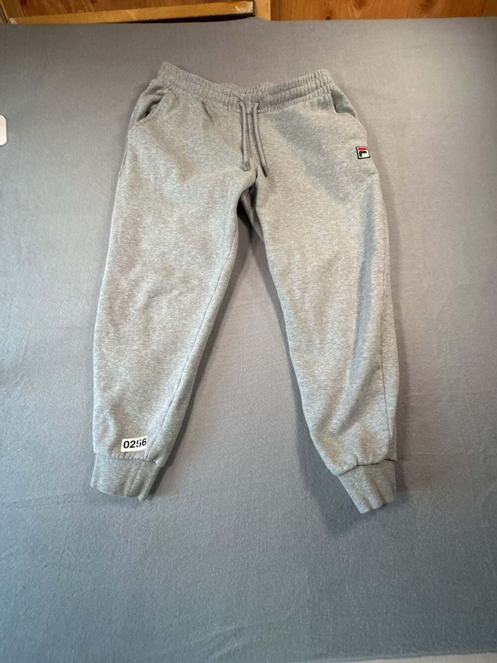 Fila Women's Gray Fleece Cuffed Jogger Sweatpants